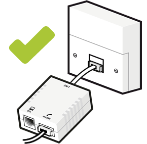 You can connect a phone without broadband to a microfilter